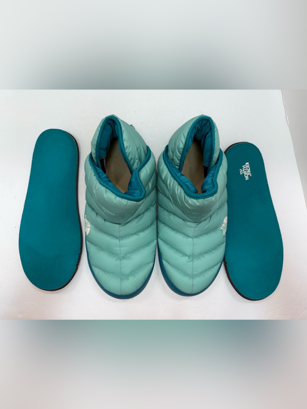 The North Face ThermoBall Tent Mule Booties Slippers Sz Women’s10 Green NF0A331H